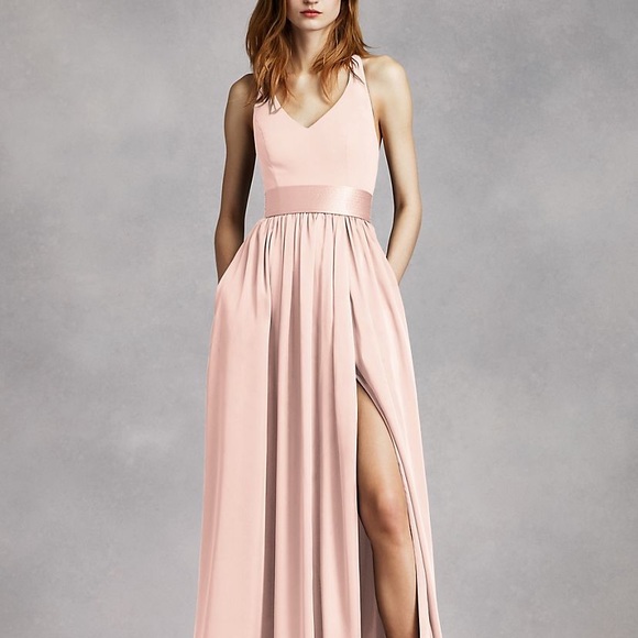 White by Vera Wang Dresses & Skirts - White by Vera Wang Blush V-Neck Bridesmaid Dress